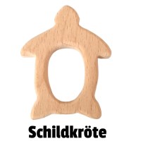Beißanhänger Holz Schildkröte